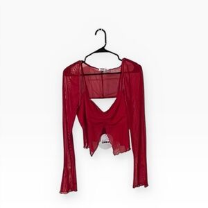 NWT Princess Polly Red Tallah Two Piece Bolero Top Size 12